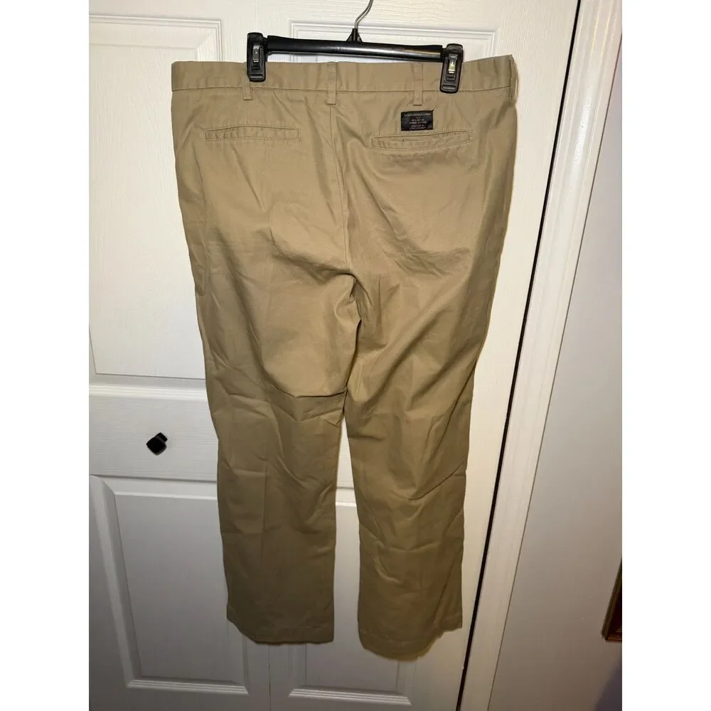 Banana Republic Boot Cut Chino Pants Men's 38x32 Khaki Cotton